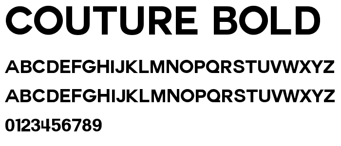 COUTURE Bold font